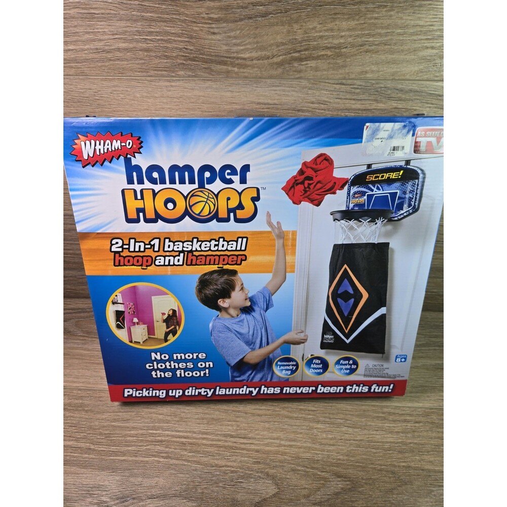 Wham-O Hamper Hoops 2-In-1 Basketball Hoop & Hamper, "Unused"